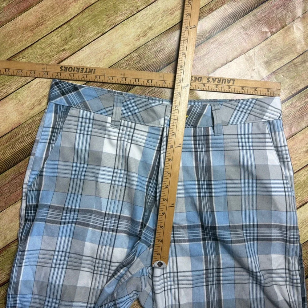 VTG 00s Rusty Plaid Skater Sleaze Walkshorts Men's Size 34 Y2K Grunge Surf Indie